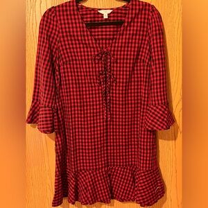 Red and Black Checkered Mini DressNWT